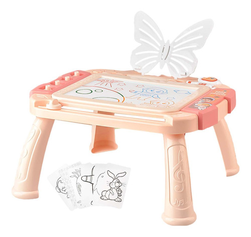 Tablero De Dibujo Magnético Con Patas Resistentes, Rosa