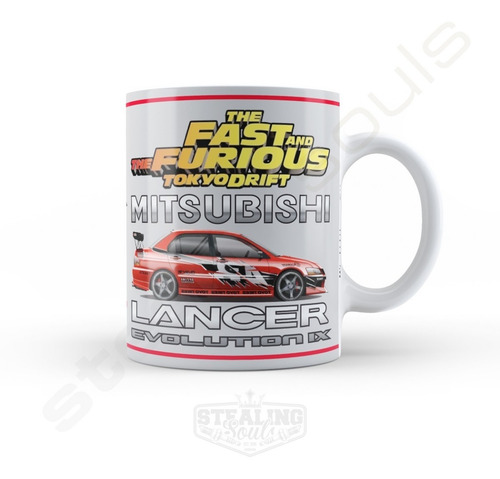 Imagen 1 de 3 de Taza Fast Furious | Mitsubishi Lance Evo Ix | Rapido Furioso