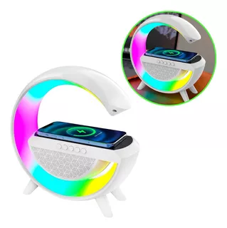 Parlante Rainbow Inalambrico Bluetooth G 4 En 1 Light Color Blanco