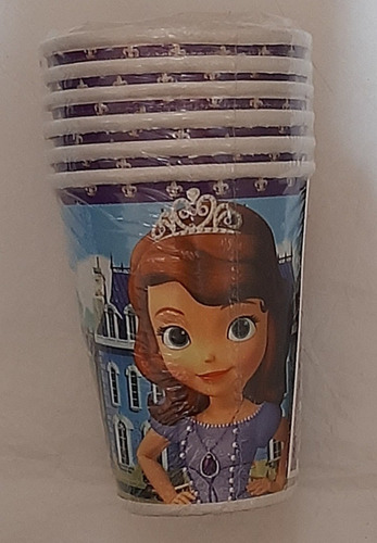 Vasos Desechables Para Fiesta Princesa Sofía 