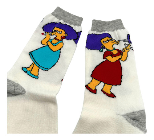Los Simpsons Patty Selma Bouvier Medias Algodon
