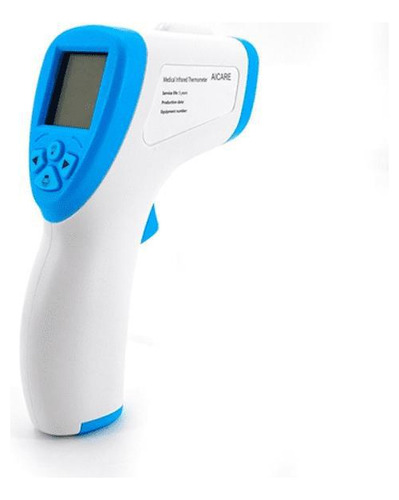 Termómetro infrarrojo blanco y azul Bo Hui T168