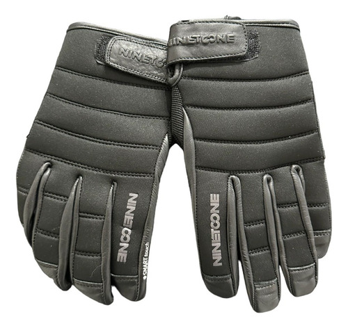 Guantes Ninetoone Tela Y Cuero Moto Touch Talla S