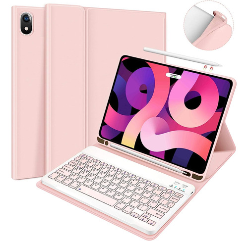 Teclado Para iPad Air 10.9 (4th Gen), Rosa/delgado