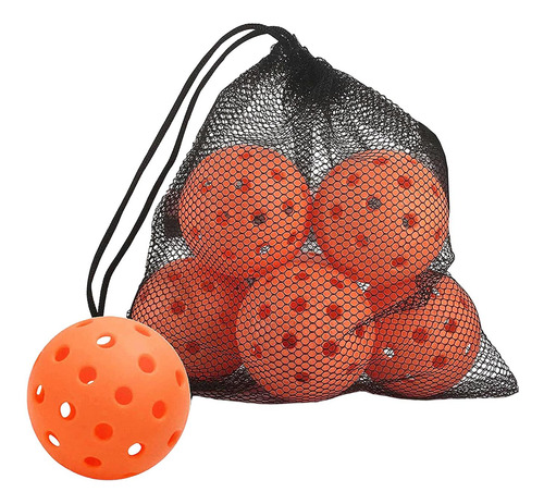 6 Piezas Pickleball Balls Outdoor Pickle Balls Para Naranja