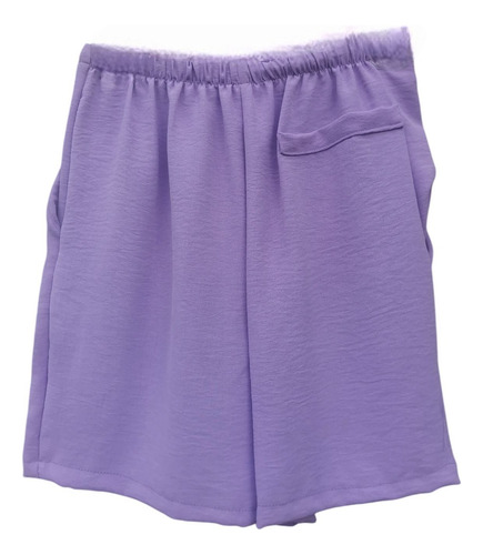 Conjunto Chaleco Y Short Juvenil Lila Lisa Unitalla