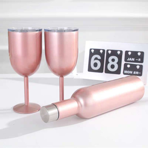 Taça Térmica Com Tampa 450ml Para Gin Vinho Drinks Cor Prata