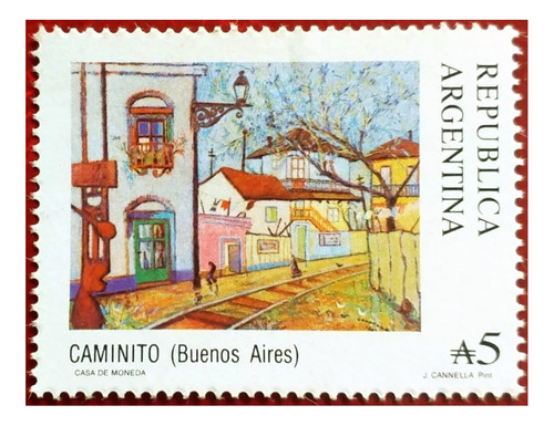 1988, Estampilla Caminito 5 Australes, Gj 2388. Mint