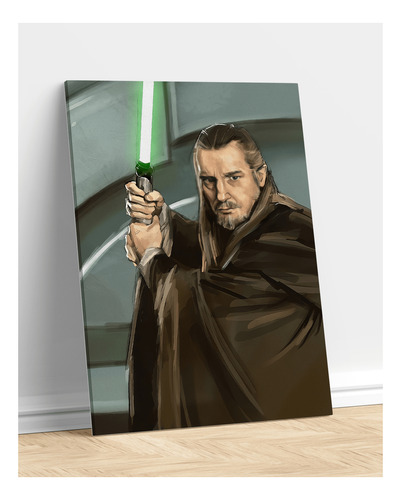 Cuadro Qui Gon Jinn Star Wars Decorativo Modern Pieza Living