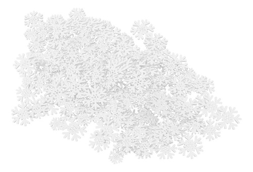 Copos De Nieve Navideños En Rodajas De Madera, 200 Piezas, C