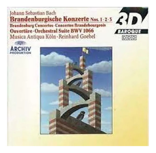 Cd J. Sebastian  Bach Brandenburgische Konzerte 1, 2, 3  #m