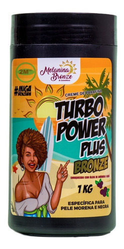 Turbo Power Pele Negra+gel Pós Sol Melanina Bronze