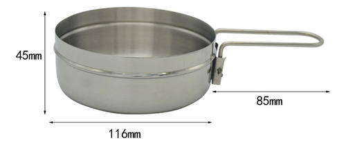 1l Camping Pot Pan Mango Plegable Juego De Utensilios De