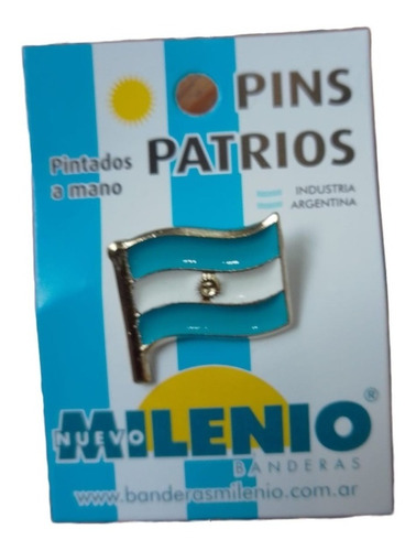 Pin Nuevo Milenio 2030 Metal Escarapela Prendedor Patrio X10