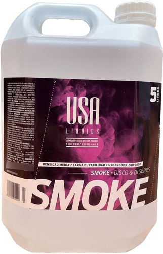 Liquido Humo Usa Liquids Smoke Disco Dj Para Maquinas 5 Lts