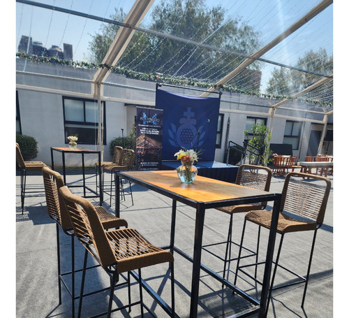 Alquiler Living Rustico Puff Silla Mesa Carpa Sillon Eventos