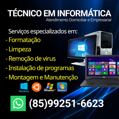 Técnico Em Informática Conserto De Computadores E Notebook