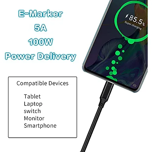 Cable De Datos Otg Corto Usb C A Usb C, (aproximadamente 5.5