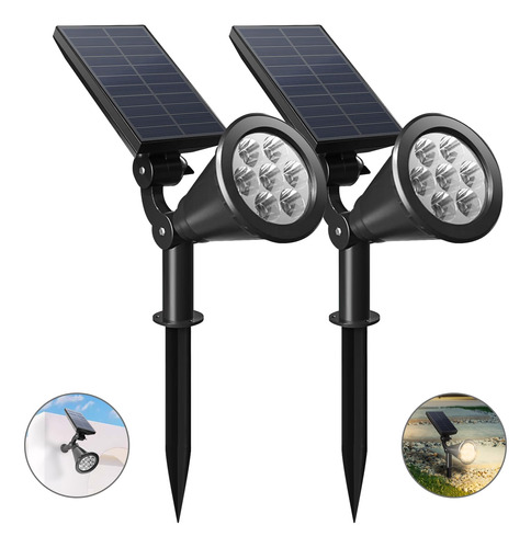 Wonyo Luces Solares Para Exteriores, 7 Led Mejorados, Focos