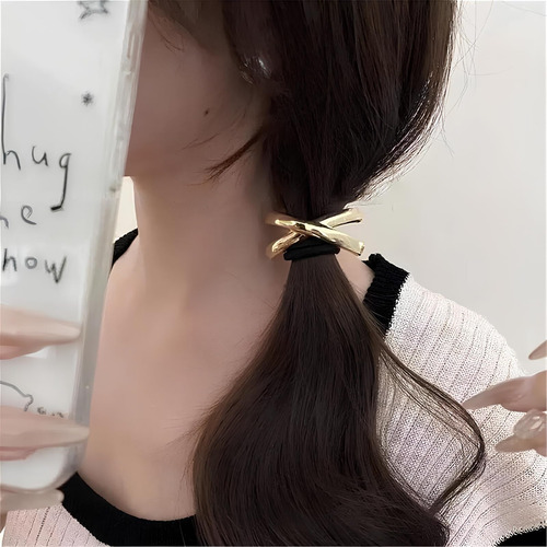 Gold Hair Ties, Metal Hair Band, Hair Tie Bracelets For