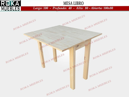 Imagen 3 de 3 de Mesa Extensible Libro 100x40 A 100x80 Roka