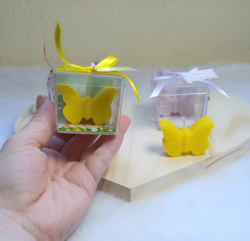 20 Lembrancinhas Vela Perfumada De Borboleta Na Caixinha
