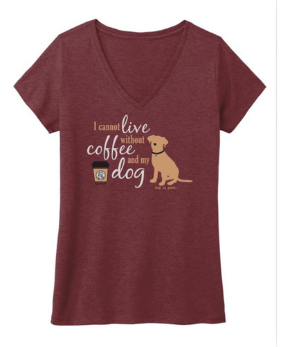 Dog Is Good Camiseta Para Mujer Con Texto En Inglés  I Live
