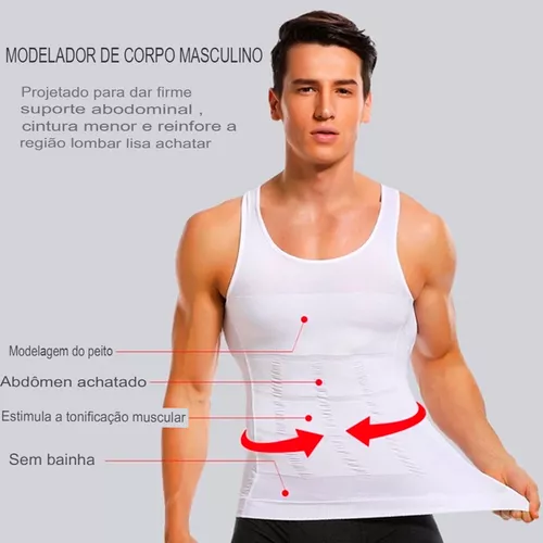Camiseta Segunda Pele Compressiva Redutora E Corrige Postura