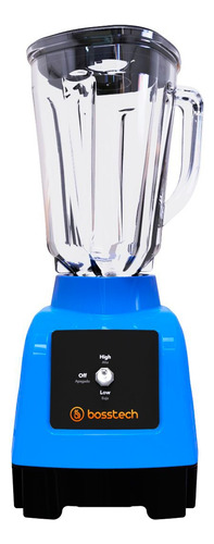 Licuadora 750w Vidrio 2l Tradicional 2vel Bosstech B2 Azul