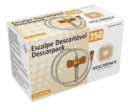 Escalpe Descartável 27g Cinza - Cx/100und