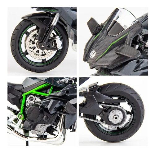 Modelo De Moto Miniatura Kawaski H2r Con Luz Y Sonido