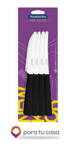 Imagen 2 de 10 de Set X 48 Tenedor Cuchillo Cuchara New Kolor Tramontina Ct