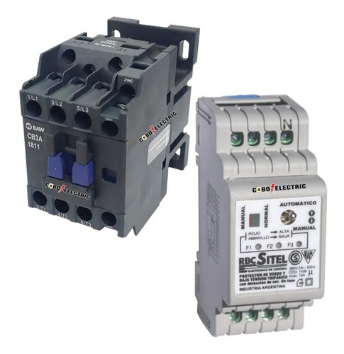 Contactor 32amp + Protector De Tension Trifasico Rbc Sitel