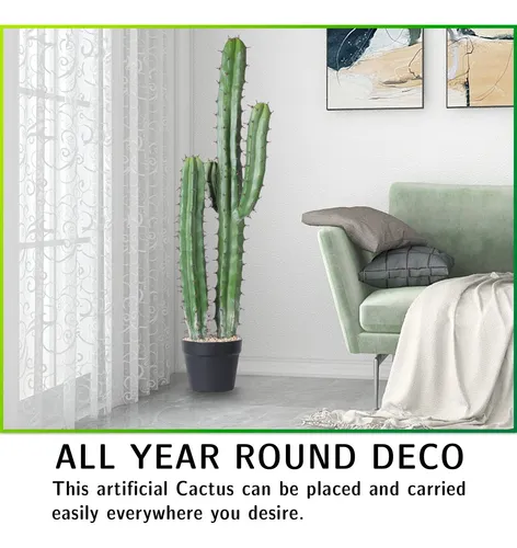 Anthouseplant Cactus Artificial De Cactus Grande Falso De 36