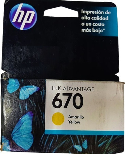 Cartucho Hp Cz116al 670 Amarillo 3.5ml Deskjet 3525,4615