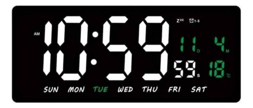 Reloj Digital Led De Pared Con Calendario Fecha Temperatura