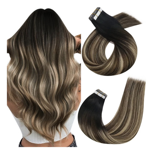 Moresoo Balayage - Extensiones De Cabello De 12 Pulgadas, Co