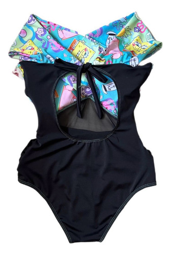 Traje De Baño Transparencia Completo Bob Esponja Dama Mujer
