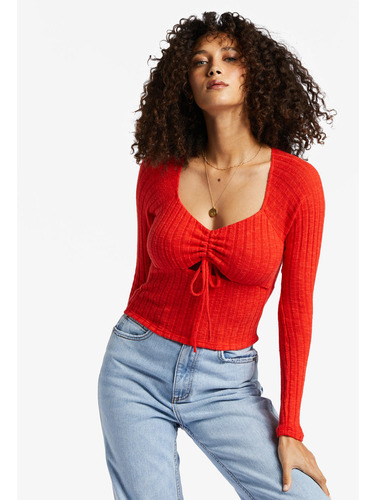 Blusa Billabong Mujer Just A Flirt Rojo