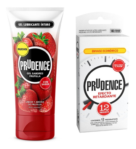  Preservativo Y Gel Lubricante Fruti Prudence Retardante X12