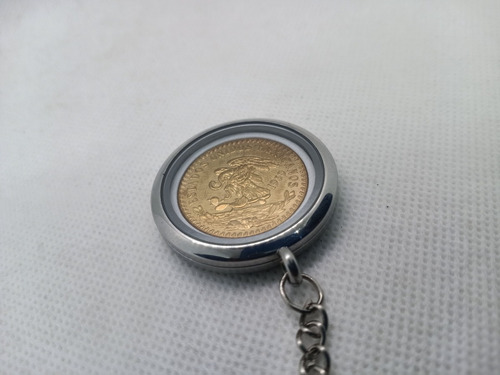 Llavero Moneda 20 Pesos Oro