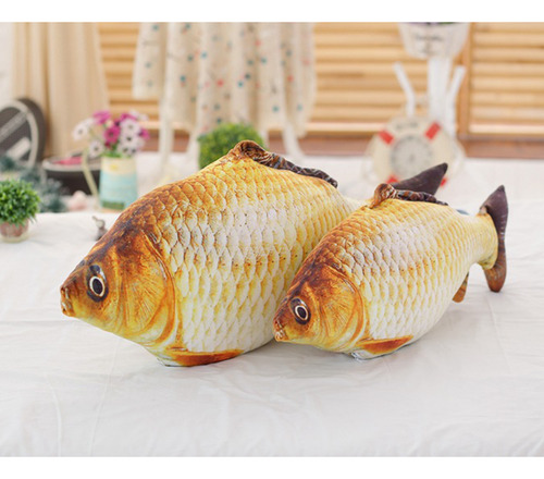 Cojín Lavable 3d Big Fish De 40 Cm Con Cremallera Nursery B