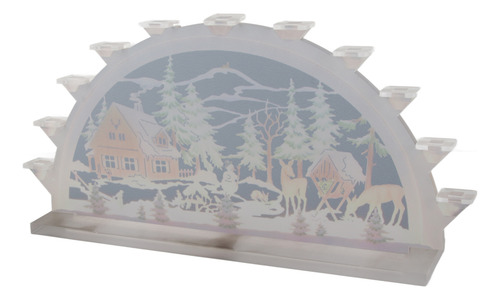 Ornamento Led Acrílico Navideño Iluminado Por Papá Noel