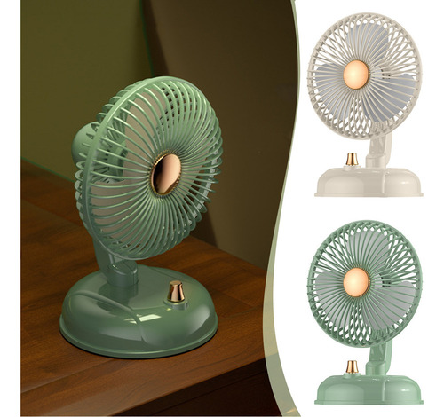 .q Ventilador De Mesa Vintage Z, Cabeça Giratória De 136