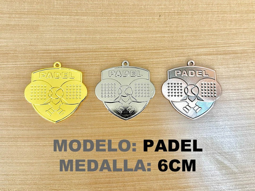 Medalla Padel 6cm (10 Unidades)