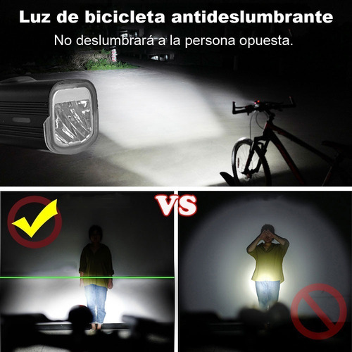 1000 Lúmenes Ipx5 Luz Bicicleta 4800mah Con Banco Energía