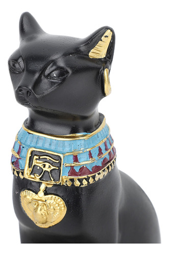 Portavelas Decorativo De Resina Con Forma De Gato Egipcio