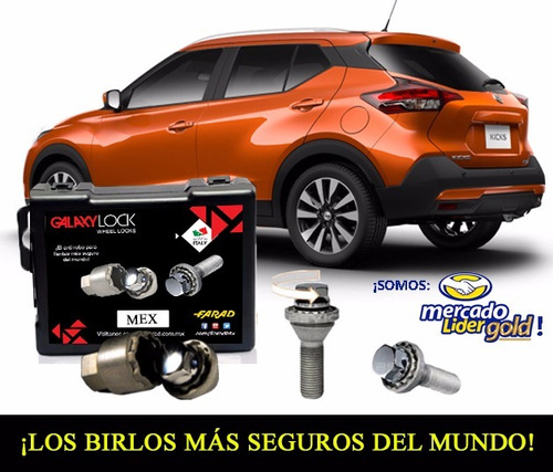 Tuercas Birlos Galaxy Lock  Nissan Kicks Sense Envío-gratis!