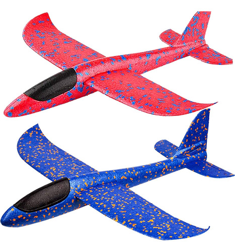 Avión De Espuma Bootaa Paquete De 2 Juguetes Voladores 44 Cm Color