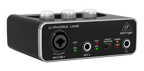 Interface De Áudio Behringer U-phoria Um2 Usb